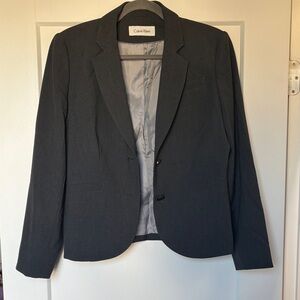 Calvin Klein Charcoal Gray Blazer
